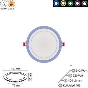 3+2W Çift Renkli Panel 6 3+2 Watt Çift Renkli Panel 165