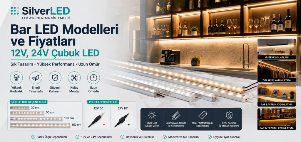 Dolap, Raf ve Vitrin Aydınlatmaları İçin Profesyonel LED Çözümleri