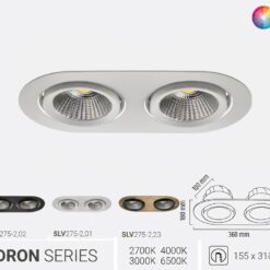Dron Series Sıva Altı İkili LED Spot Aydınlatma N19028