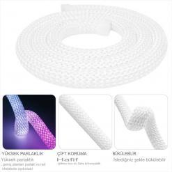 Pixel Neon Şerit Led 5V Usb Kitli IP67 IC Bluetoothlu Kumandalı 17955