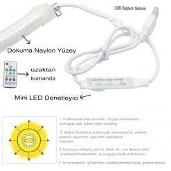 Pixel Neon Şerit Led 5V Usb Kitli IP67 IC Bluetoothlu Kumandalı 17956