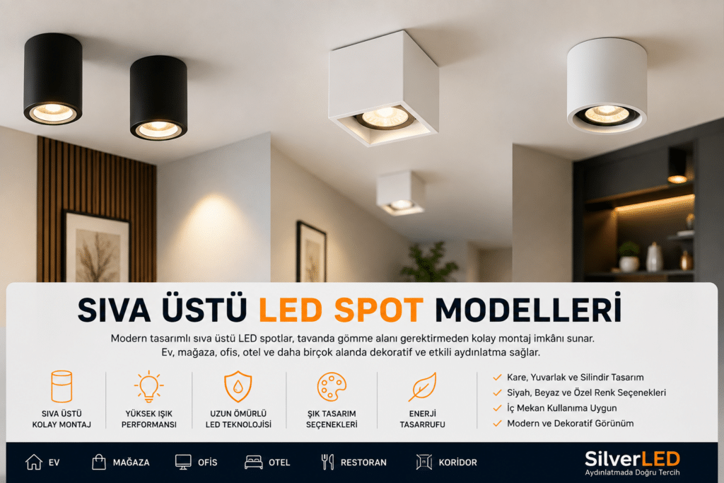 Sıva Üstü LED Spot Modelleri ve Fiyatları